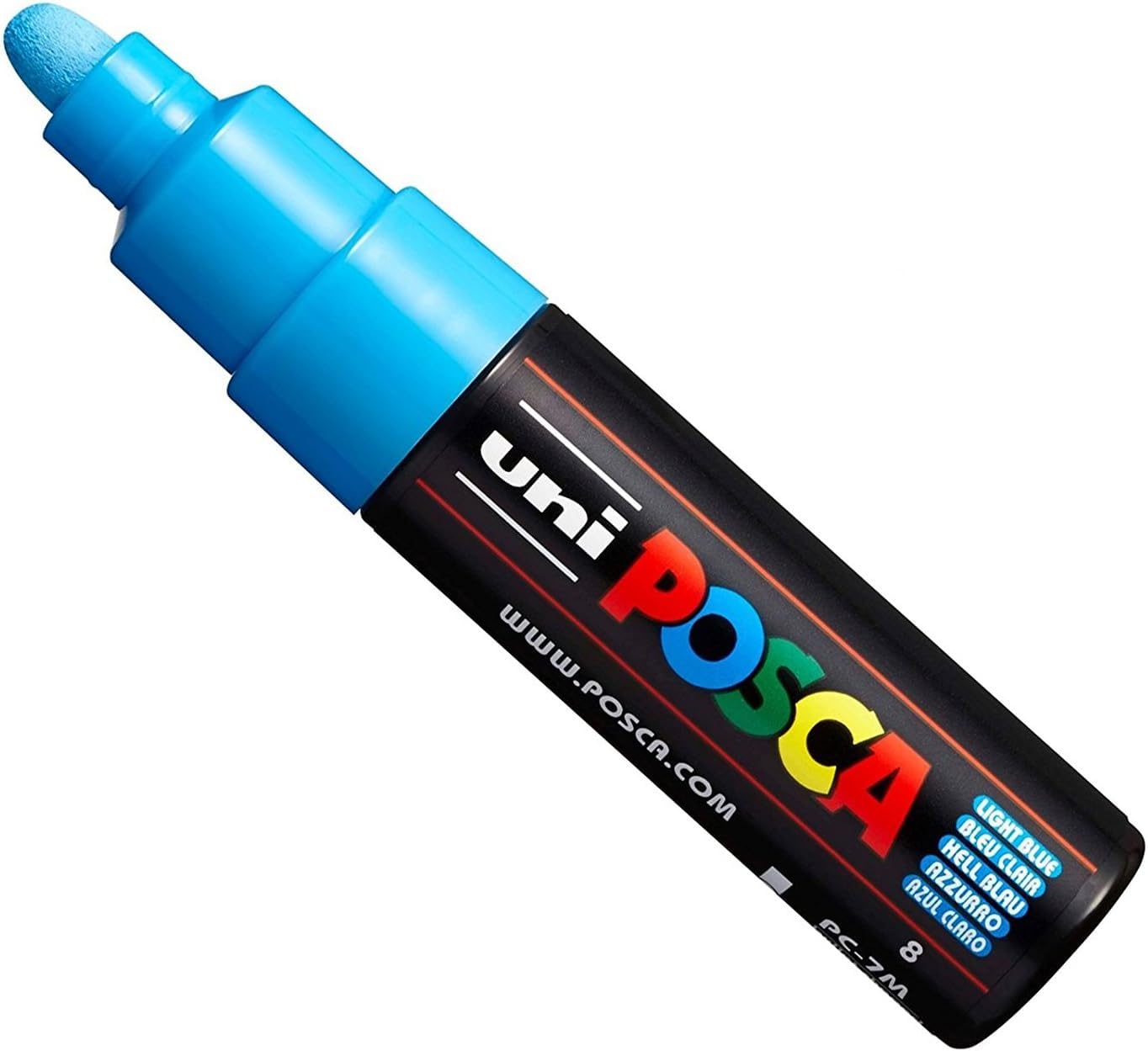 Uni POSCA PC-7M Paint Marker - marqueur – Large Pointe 4,5-5,5 mm – 15 couleurs bleu clair