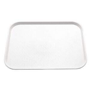 Olympia Plateau self service blanc Kristallon, petite taille : 345 x 265 mm/ 13,5 x 10,5 pouces, polypropylène blanc, plateau de service rectangulaire en plastique pour restaurant, GF995