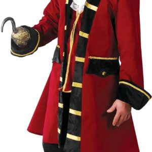 FIESTAS GUIRCA | Costume Capitán Pirata Adulte (52-54/L) - Veste, Pantalon et Plastron - Costumes de Corsaire et Boucanier pour Halloween, Carnaval et Fêtes Déguisées - Homme - Rouge et Noir