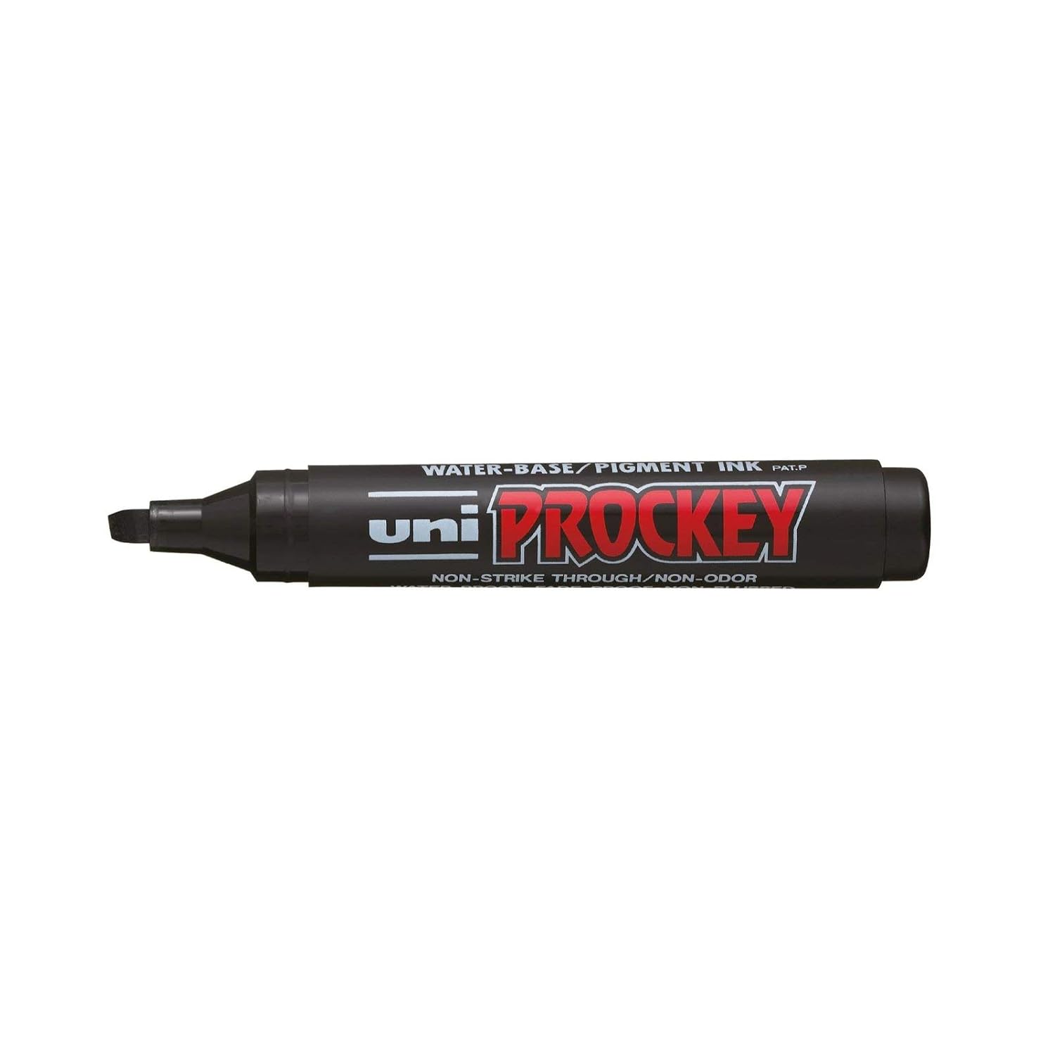 Uni Ball - Uni Mitsubishi Pencil - Marqueur Permanent Inodore Uni Prockey PM126 - Multisupport, multifonction - Base Eau, Sans Odeur - Pointe Biseautée Large 5,7 mm - Noir - Lot de 10 – Image 4