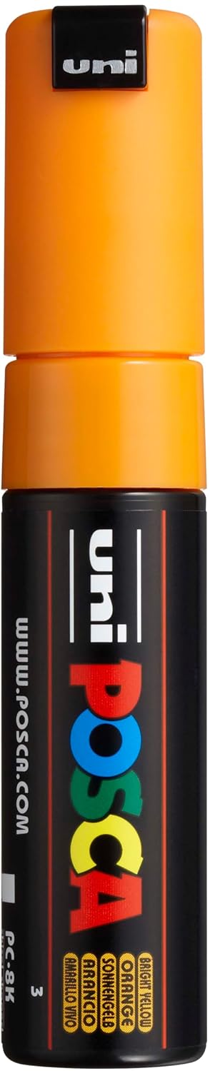 Uni-Ball Posca Marqueur pointe large biseautée large - Jaune