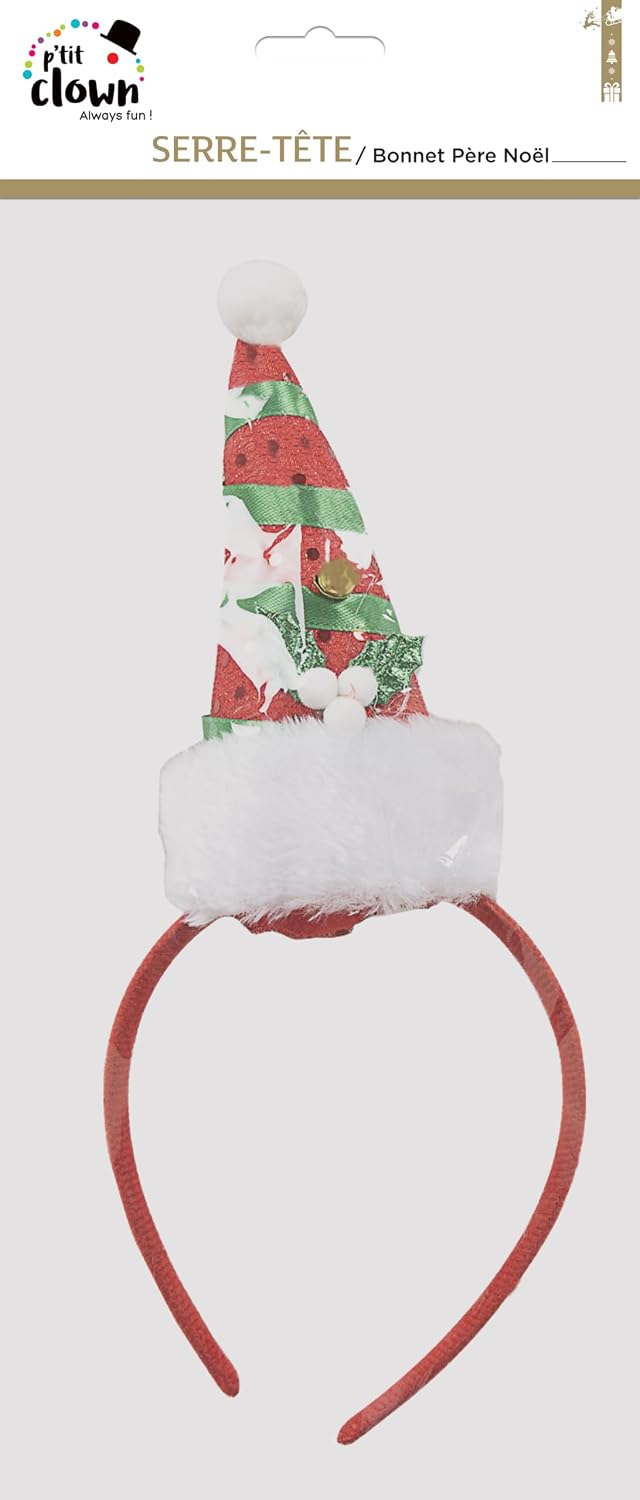 P'TIT CLOWN — Serre-tête Bonnet de Noël Adulte – Image 3
