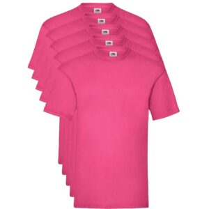 Fruit of the Loom Valueweight 5 Pack, T-Shirt Homme, Rose (Fuchsia 52), Medium