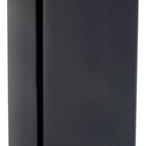 Curver Poubelle Rectangulaire à pédale Decobin 50L - Fermeture Douce - Aspect Métal - pour Cuisine, Bureau, Salle de Bain - 39 x 29 x 72 cm - Noir - Recyclé(Version précedente)