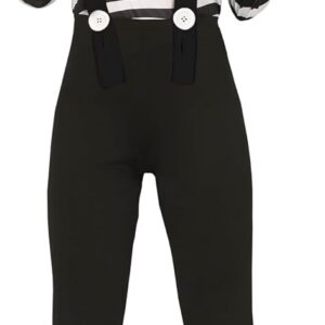 FIESTAS GUIRCA | Costume de Mimo Femme (42-44/L) - Chemise, Chapeau, Pantalon et Bretelles - Costumes de Clown et Artiste pour Halloween, Carnaval et Fêtes Déguisées - Idéal pour Adultes