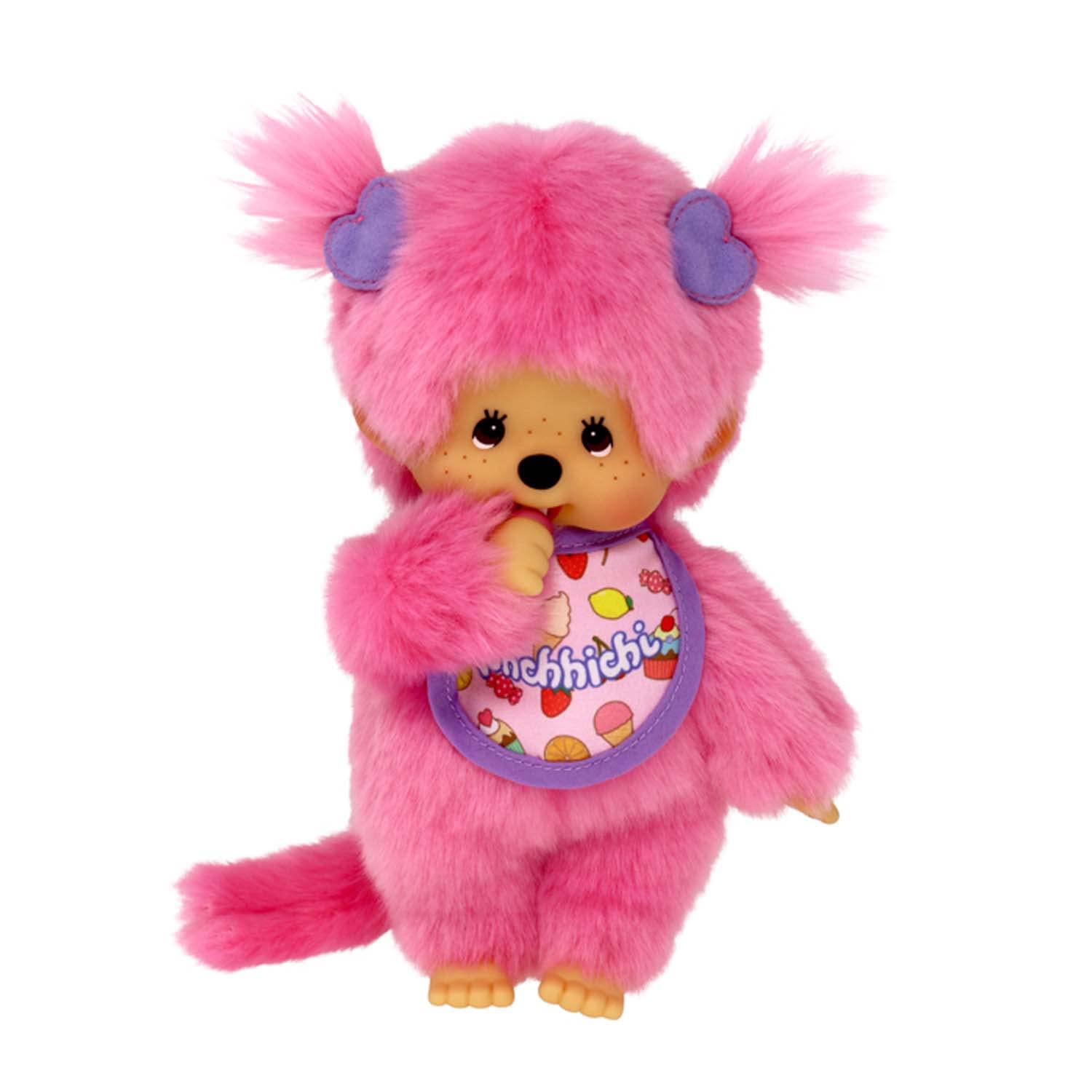 BANDAI Monchhichi Frozen Fruits — Peluche rose 20 cm – Image 3