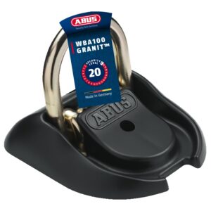 Abus ancrage pour mur et sol Granit WBA 100 - sécurité pour vélo et moto - boulon d’ancrage en acier spécial - niveau de sécurité 20 Taille Unique Noir
