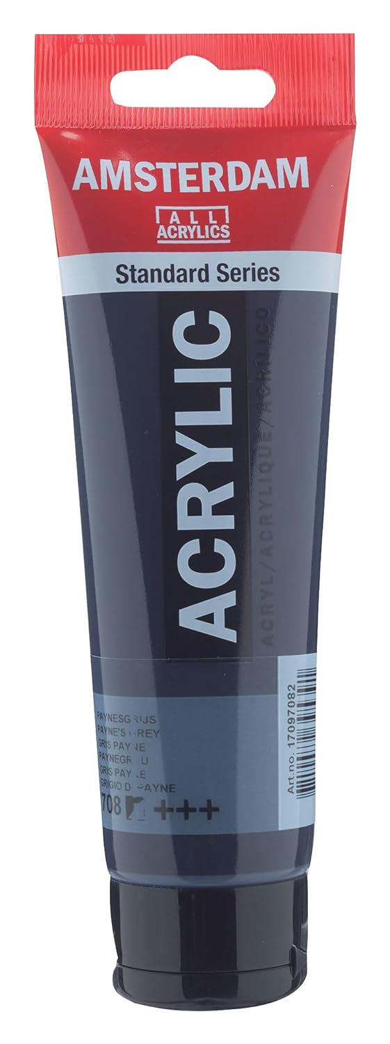Talens :Amsterdam Standard :Peinture acrylique.120 ml.Couleur : Bleu-gris foncé.