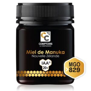 COMPTOIRS ET COMPAGNIES - Miel de Manuka Actif - IAA20+ (MGO829+) - Origine Nouvelle Zélande - 250g