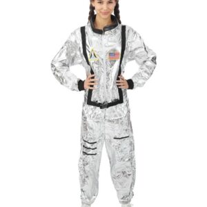 P’TIT CLOWN - Déguisement Astronaute - Costume pour Adulte - Parfait pour Carnaval, Fêtes Costumées et Évènements à Thème - Confortable et Réaliste - Polyester - Gris