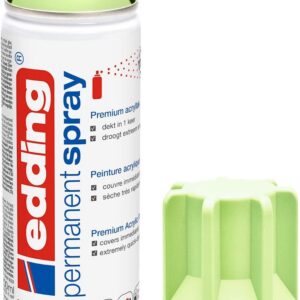 edding 5200 spray permanent - vert pastel mat - 200 ml - peinture acrylique pour peindre ou décorer verre, métal, bois, céramique, plastique, toile - peinture acrylique en aérosol