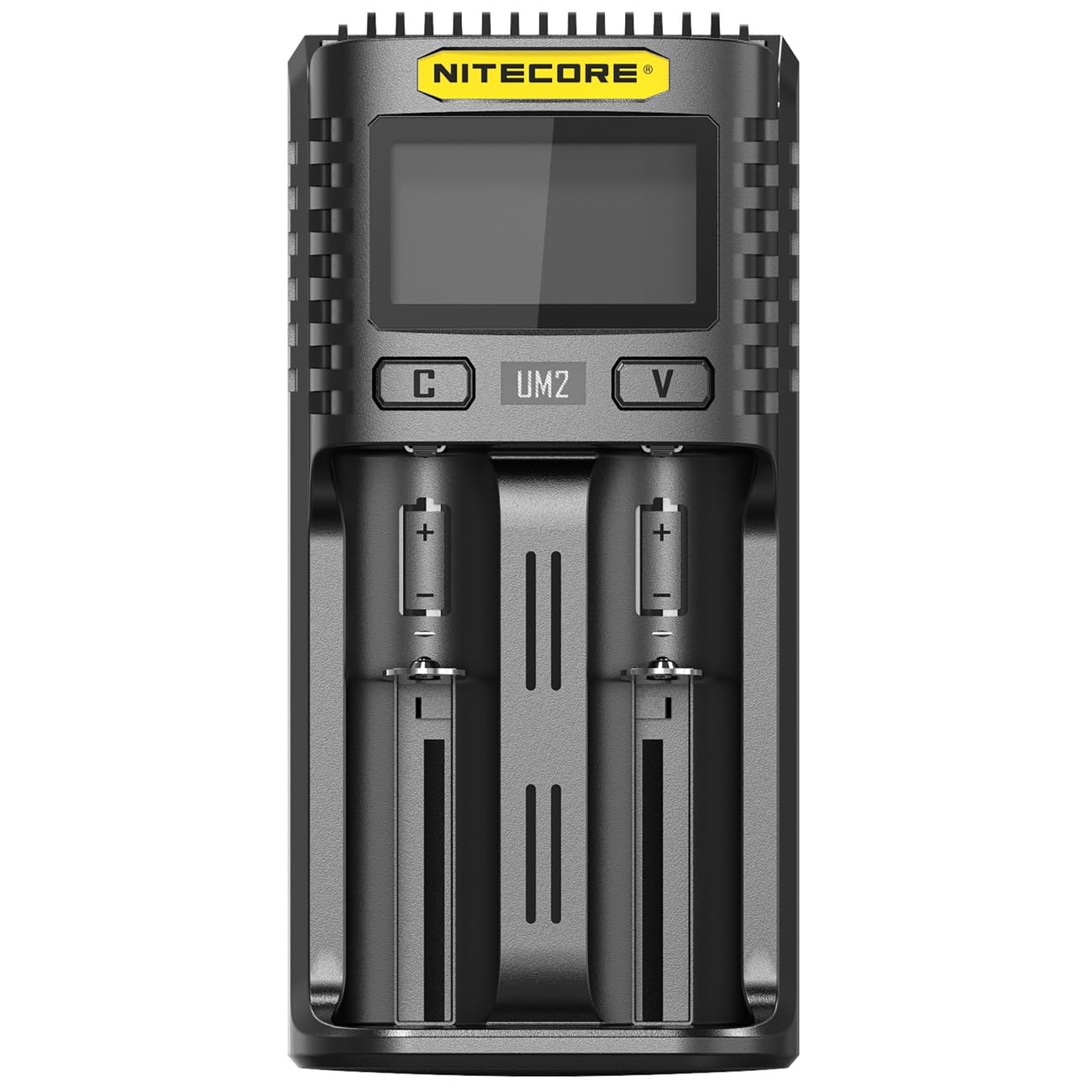 Nitecore Chargeur Universel Intelligent 2 Ports UM2 USB à Chargement Rapide pour Li-ION/Ni-MH/Ni-CD/IMR 26650 22650 21700 20700 20700 18650 18490 18350 17335 16340 RCR123 14500 10440 AA AAA Batteries