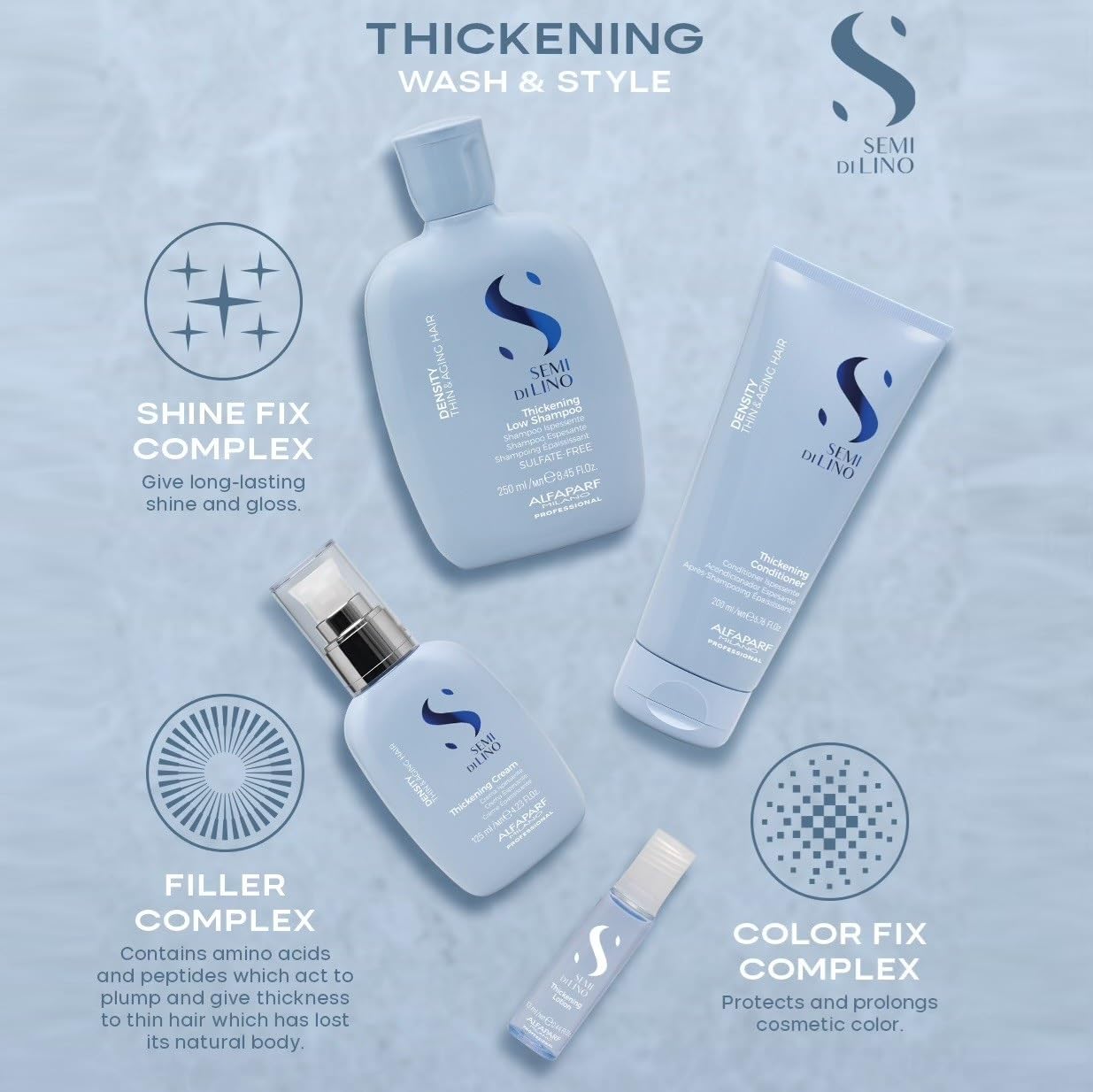 ALFAPARF MILANO Semi di Lino Density — Shampooing 1000ml – Image 2
