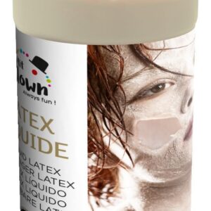 P'TIT CLOWN - 10802 - Latex liquide en flacon - 113,2 ml - Maquillage pour Halloween, Maquillage de Zombie, Effets Spéciaux, Blessures, Plaies, Cicatrices, Peau synthétique