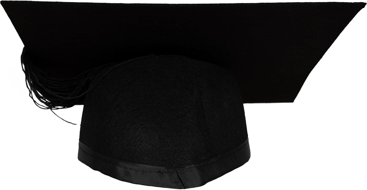 P'TIT CLOWN — Chapeau de diplômé adulte taille unique noir – Image 3