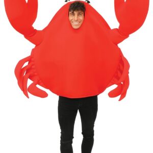 P'TIT CLOWN - Costume Crabe Adulte - Unisexe - Déguisement Animal Parfait pour Carnaval, Pâques, Soirées Costumées, Halloween, Cosplay - Taille Unique - Rouge