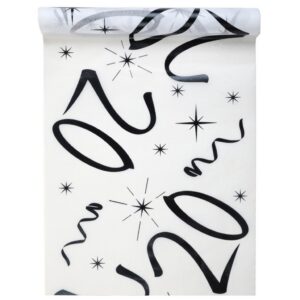 SANTEX 5192-20-30, CHEMIN de table Anniversaire Blanc 20 ANS