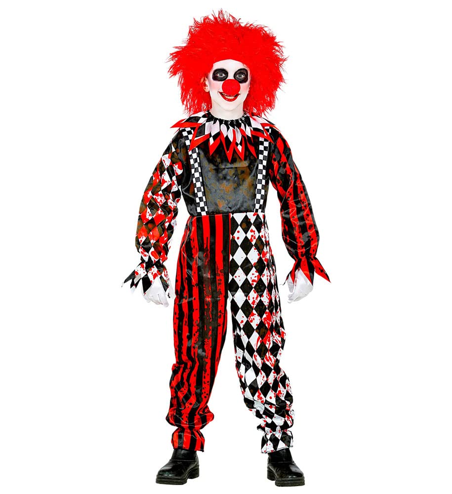 W WIDMANN MILANO Party Fashion - Costume enfant clown tueur, clown de cirque d'horreur, psychopathe, tueur, Halloween