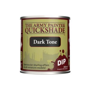 The Army Painter Quickshade Dark Tone, Varnish for Miniature Painting, Dark Tone Model Paint Quickshade Varnish, 250 ml