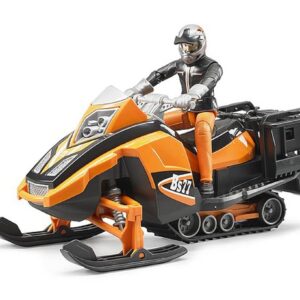 bruder 63101 - Motoneige avec chauffeur et équipement, engin de damage, service hivernal, motoneige