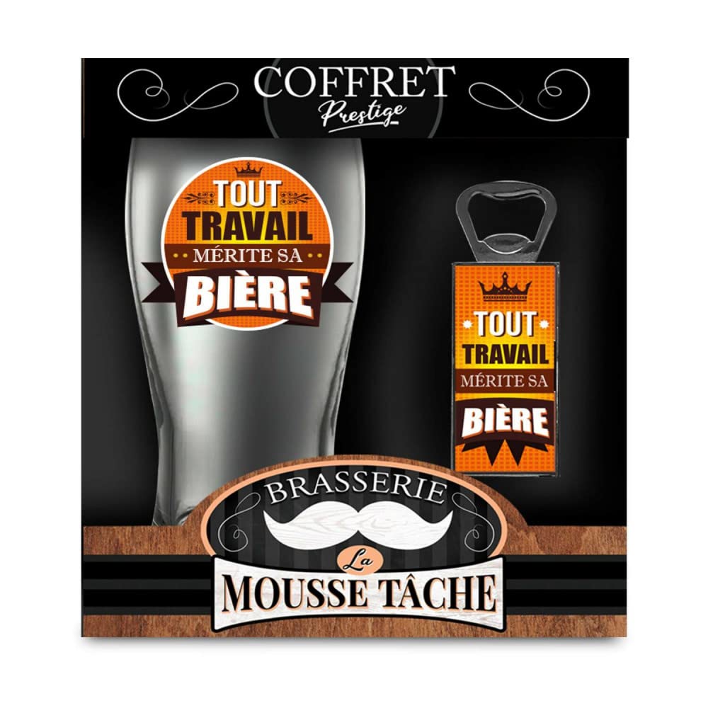 STC — Coffret verre à bière et décapsuleur Travail – Image 2