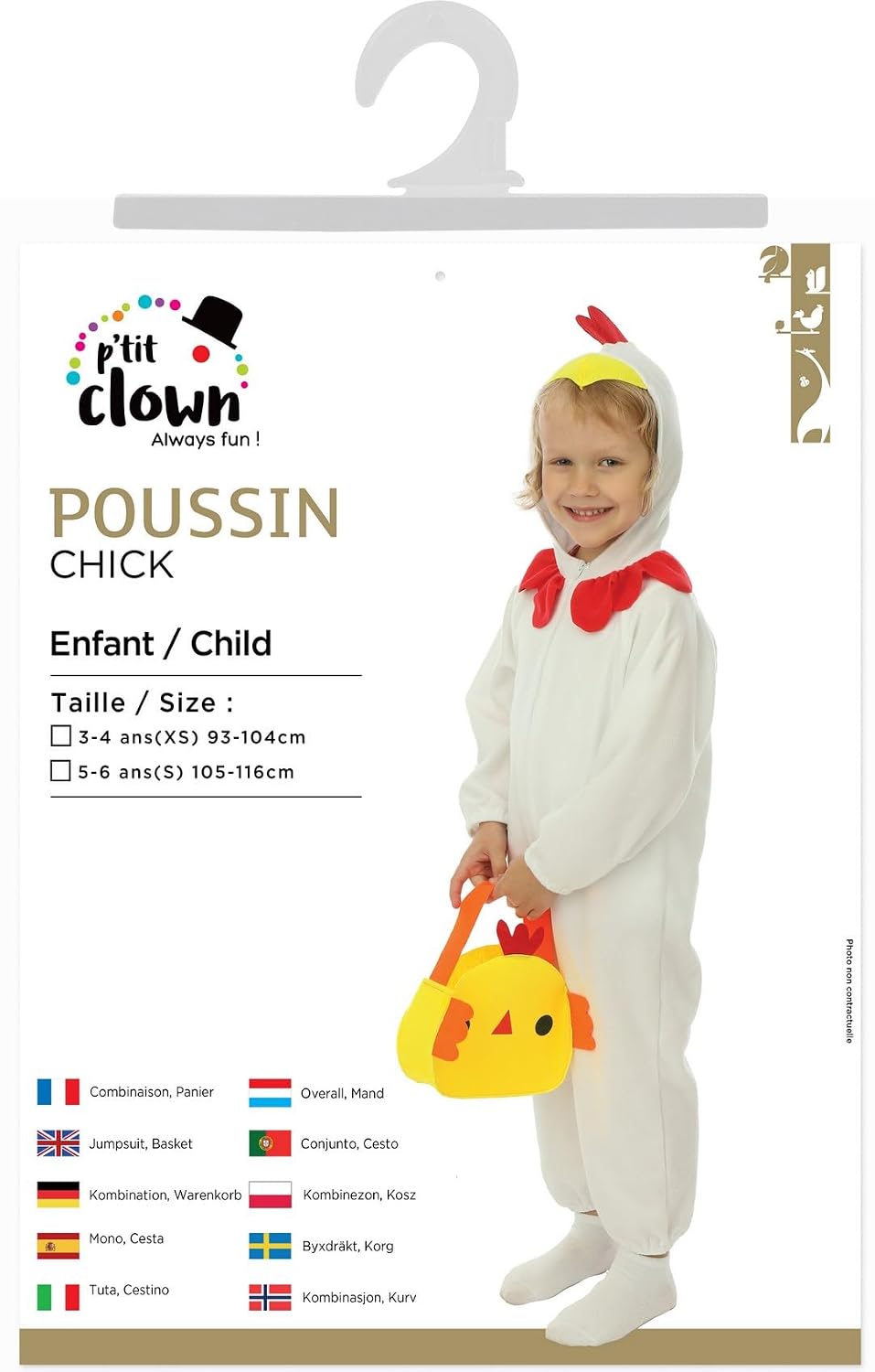 P'TIT CLOWN — Déguisement Poussin Enfant 5-6 ans – Image 6