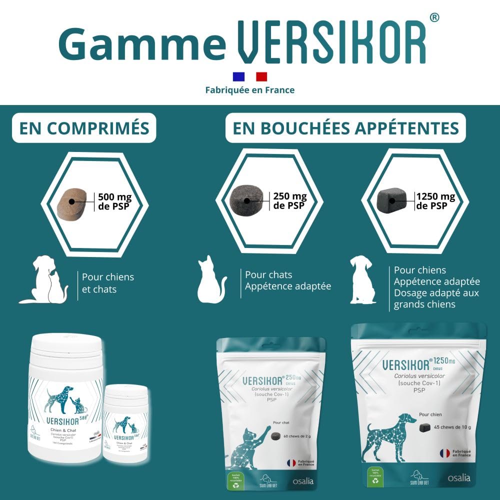 SUM LAB VET Versikor 500 — Complément nutritionnel 60 comprimés – Image 4