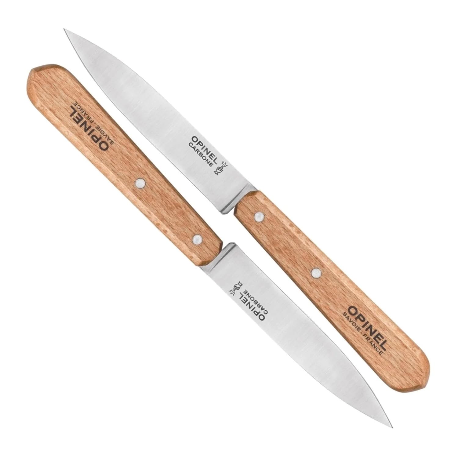 Opinel 1222 Boite de 2 Couteaux d'Office N°102 Lame Carbone