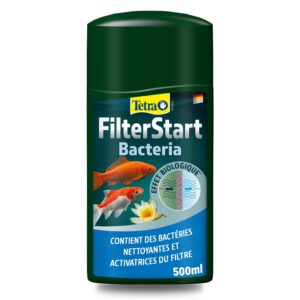 Tetra Pond FilterStart – Mélange de Bactéries Sélectionnées Filtrantes et Nettoyantes Pour Eau de Bassin et d’Etang – Activateur de Filtre – Réduit la pollution de l’eau – 500 ml