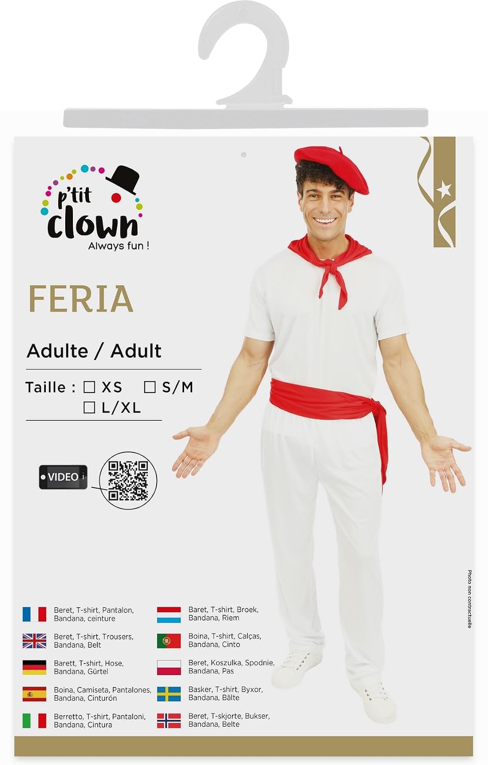 P'TIT CLOWN — Costume feria adulte XS – Image 4