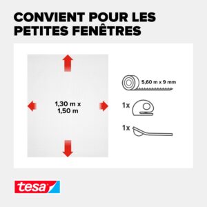 Alternative view of TESA Comfort — Moustiquaire pour Fenêtre Blanc 1,3 x 1,5 m