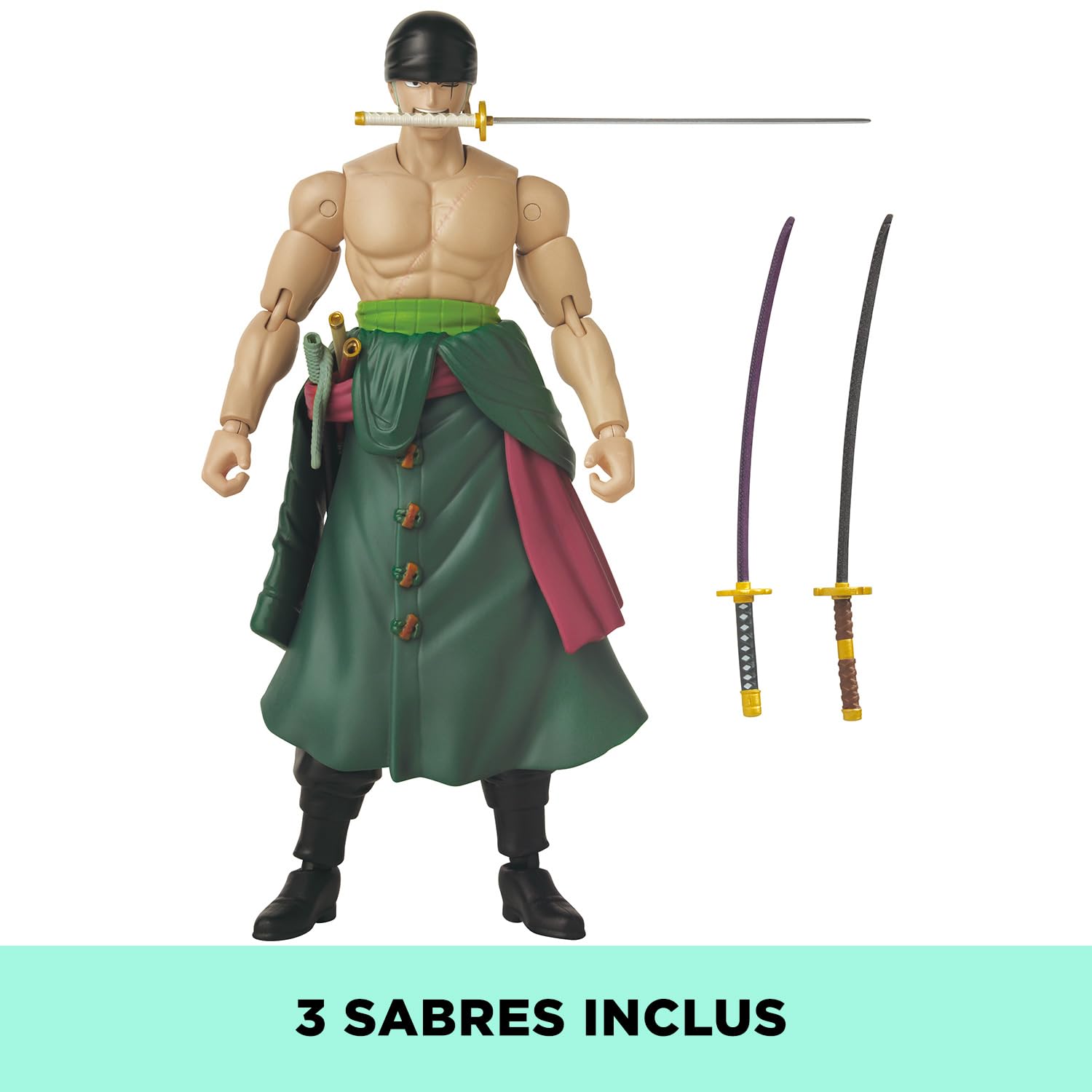 BANDAI Anime Heroes — Figurine Roronoa Zoro 17 cm – Image 6