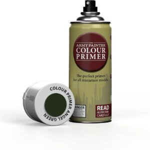 The Army Painter, Colour Primer Angel Green, 400 ml Spray Acrylique Vert Ange, Apprêt pour la Peinture de Figurines Warhammer et Donjon et Dragon
