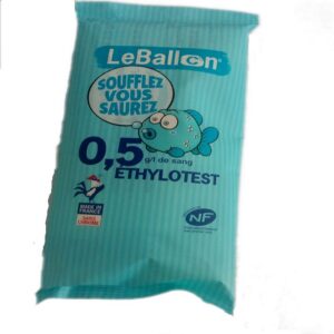 ETHYLOTEST Norme NF - Le Ballon - Lot de 50 ex sans chrome Produit Français