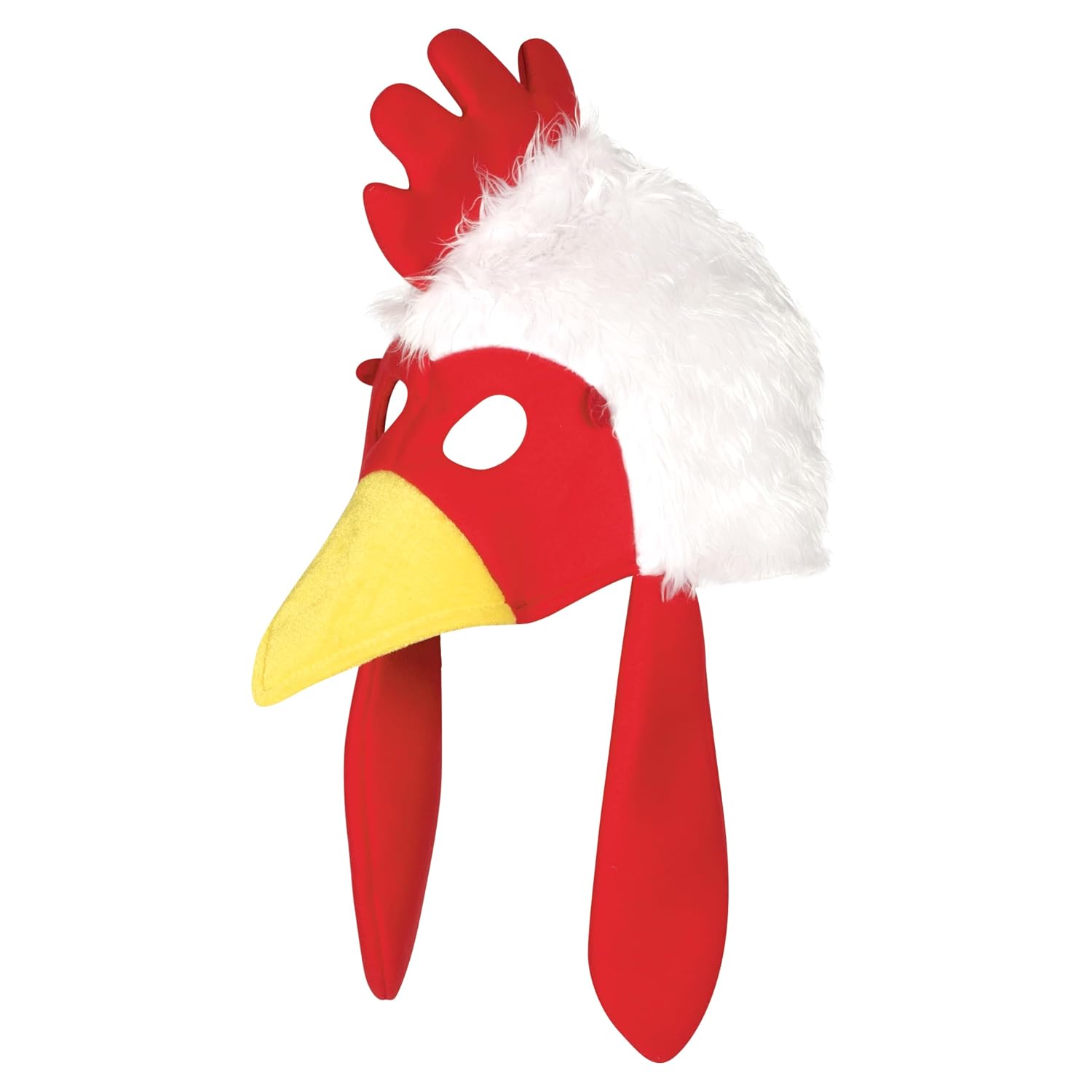 P'TIT CLOWN — Chapeau intégral poule blanc rouge jaune – Image 3