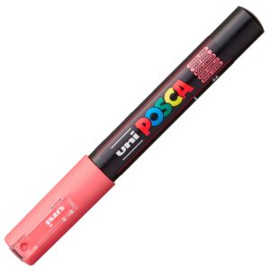uni-ball Marqueur Uni Posca 186727 - Pointe ogive extra fine - 0,7 mm - Rose corail, rose