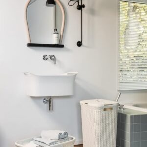 Alternative view of CURVER Style — Coffre à Linge 60L aspect rotin ivoire