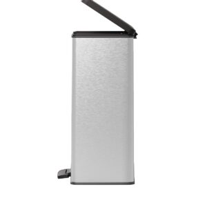 Alternative view of CURVER Deco Rectangle — Poubelle 65L gris métallisé
