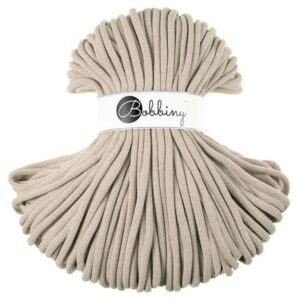 Bobbiny Corde Macramé Tressée Jumbo 9mm (Beige) 100m