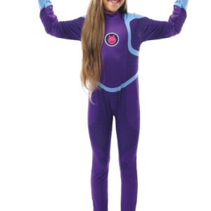 P'TIT CLOWN - Déguisement Enfant - Mixte - Pétronix Defenders - Licence Officielle - Combinaison et Casque Inclus (Violet, 7/9 ans)