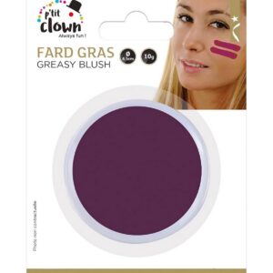 P'TIT CLOWN - 91020 - Fard Gras Violet - 10 g - Ø 6,5 cm - Pallete de Maquillage Déguisement Adulte - Make-up - Peinture Visage - Lavable - Non Toxique - Carnaval, Halloween, Anniversaire, Cosplay