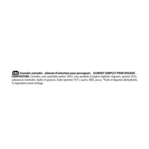 Alternative view of VERSELE-LAGA NutriBird P15 Tropical — Aliment perroquet 3kg