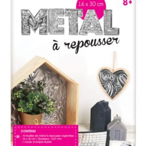 Feuilles Métal à Repousser Argenté 10 pièces