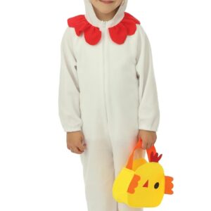 P'TIT CLOWN - Déguisement Pâques Enfant - Costume Lapin - Costume Poussin - Unisexe - Parfait pour Paques, Anniversaires, Carnaval, Cosplay (Costume poussin, 3-4 ans)