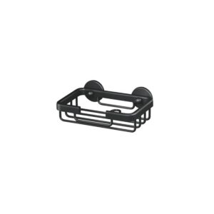 TESA ALUXX BLACK — Porte-savon mural sans perçage noir mat