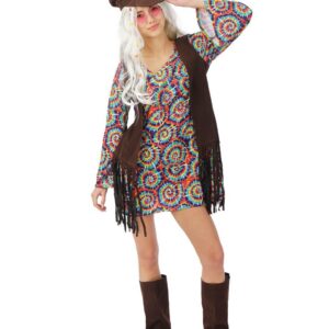 P'TIT ClOWN - Costume Hippie Homme - Déguisement pour Adulte - Parfait pour Carnaval, Fêtes Costumées, Soirées à Thème, Années 70, Woodstock, Disco, Peace and Love, Festival,Déguisement Retro