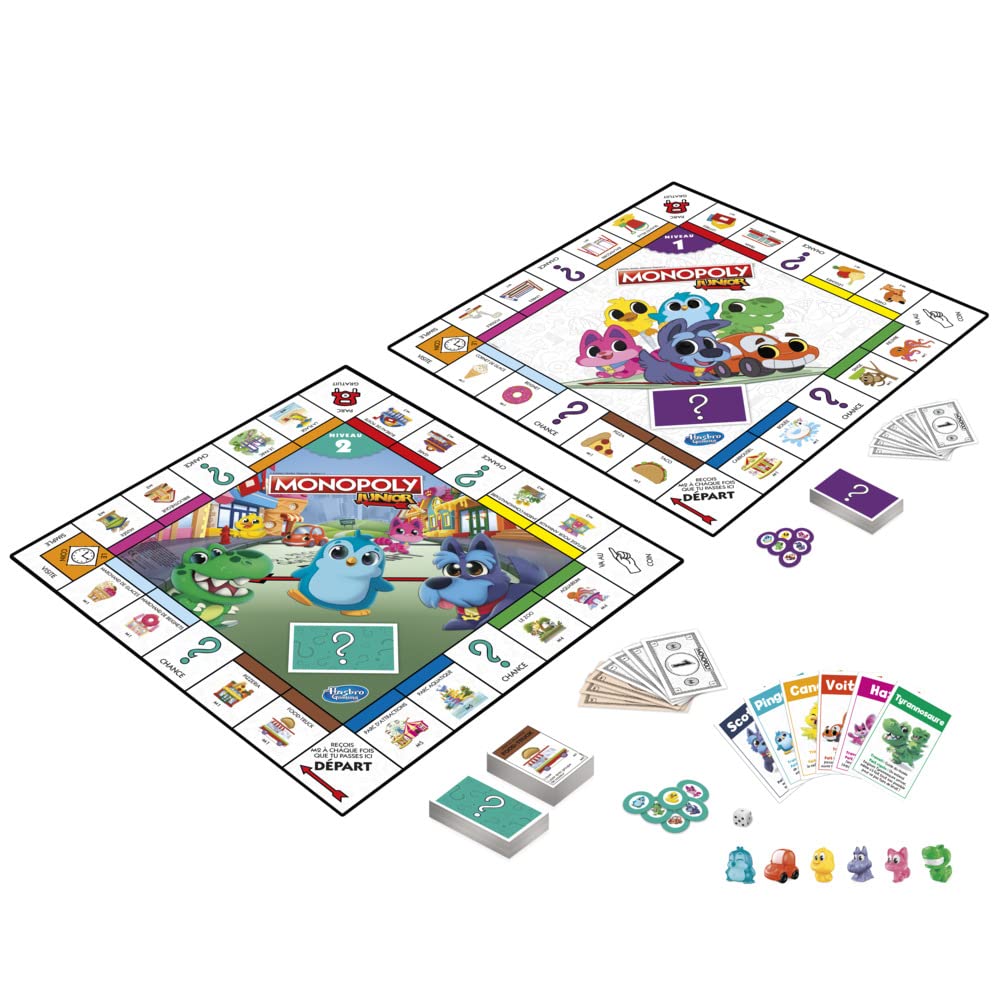 HASBRO GAMING Monopoly Junior — Jeu de Société 2 en 1 – Image 2