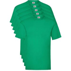 Fruit of the Loom Valueweight 5 Pack, T-Shirt Homme, Vert (Kelly Green 47), Small