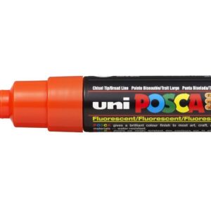 UNI-BALL Marqueur Pte large biseautée POSCA PC8K 8mm Orange Fluo