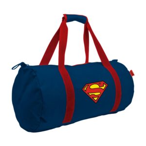 ARDITEX - Sac de Sport Superman 47x28x28cm - Bleu avec Logo emblématique sur Le Devant - Idéal pour Le Sport, Les Voyages ou l’Usage Quotidien - Licence Officielle DC Comics